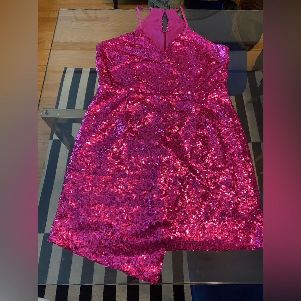 Hilaria Fuchsia Sequin Bodycon Mini Dress by
Lulus